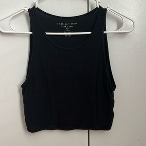 AMERICAN EAGLE Black Crop Tank